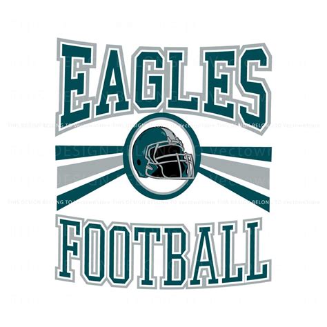 Retro Eagles Football Helmet SVG Digital Download