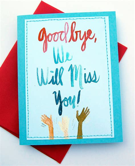 Items similar to Goodbye, We Will Miss You Card on Etsy