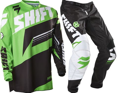 Shift NEW 2016 Mx Assault Green Black Jersey Pants Motocross Dirt Bike ...