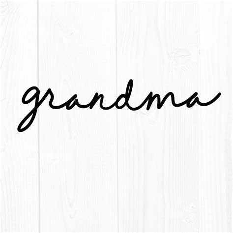 Grandma Handwritten Script Svg, Png, Dxf, Eps, Jpeg, Elegant Grandma Svg, Grandmother Svg, Mimi ...