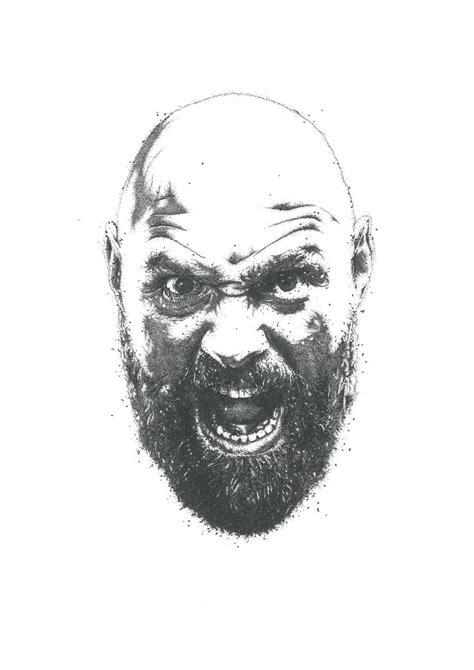 Tyson Fury PRINT in 2023 | Realism tattoo, Tyson fury, Drawings