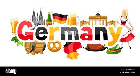 German background design. Germany national traditional symbols Stock ...