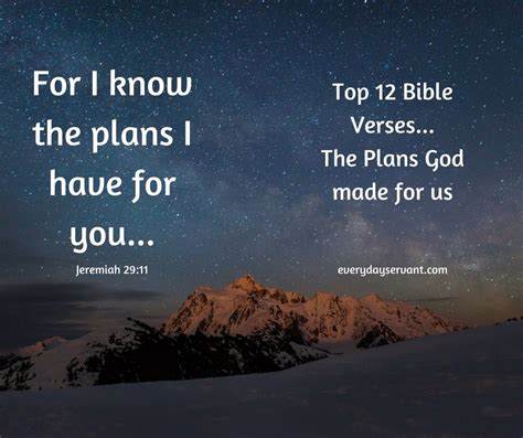 Top 12 Bible Verses-The Plans God Made for Us - Everyday Servant