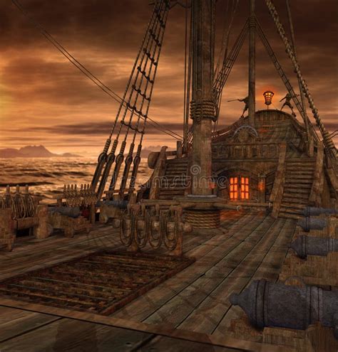 Pirate Ship Deck Background Free - pic-flamingo