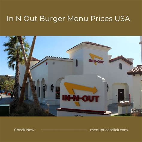 In N Out Burger Menu Prices USA- Burger & Fries, Combos 2024