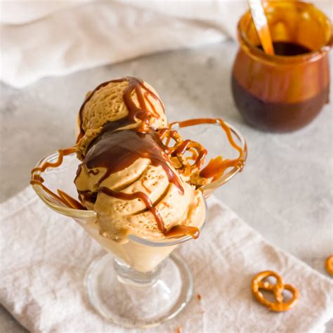 Salted Caramel Pretzel Ice Cream (No Churn) Story - Pastry Wishes