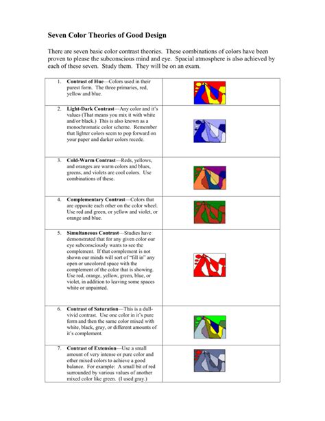 Color Contrast Theories