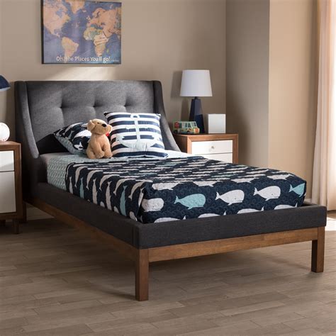 Shop Taylor & Olive Twin Pond Contemporary Fabric Twin-size Platform Bed - On Sale - Free ...