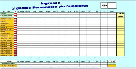 Formato En Excel Control De Ingresos Y Gastos Personales - Bs. 1.400,00 en MercadoLibre