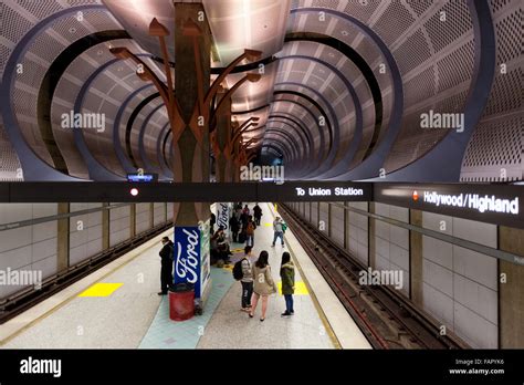 The Hollywood / Highland station of The Los Angeles Metro Stock Photo ...