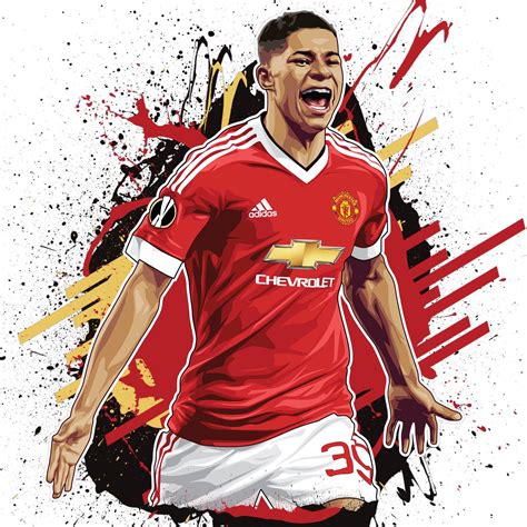 Download Marcus Rashford Paint Streaks Wallpaper | Wallpapers.com