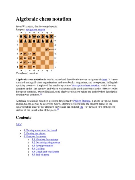 Algebraic Chess Notation | Competitive Games | Notation