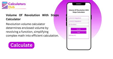 Volume Of Revolution With Steps Calculator Online