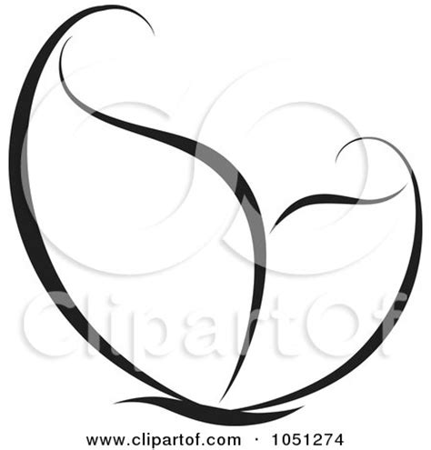Royalty-Free Vector Clip Art Illustration of a Black And White Butterfly Logo - 10 by elena #1051274