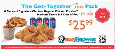 Mary Brown's Chicken & Taters Canada May Coupons: Get 8 Pieces of ...