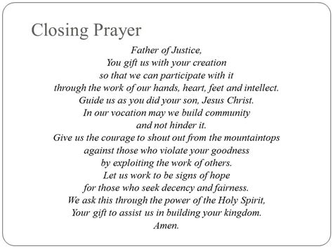 Short Closing Prayer