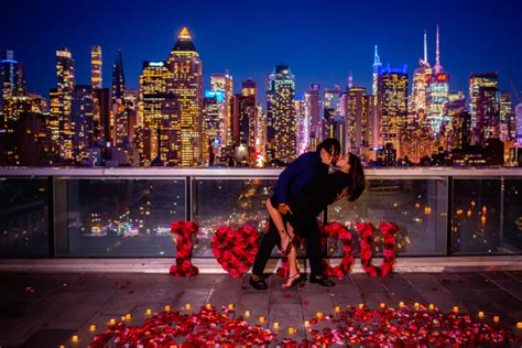 I LOVE YOU Flower Sign NYC Skyline Private Rooftop Proposal - Ash Fox ...