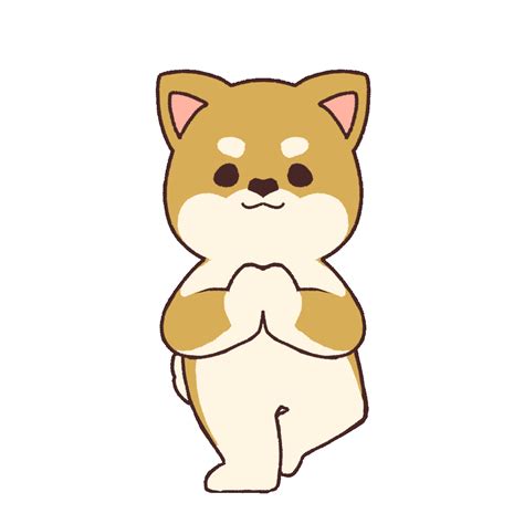 Animated Illustration of a Dog Doing Yoga | UGOKAWA