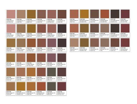 Pantone Colour Chart Brown Pantone Pantone Colour Palettes Pantone ...