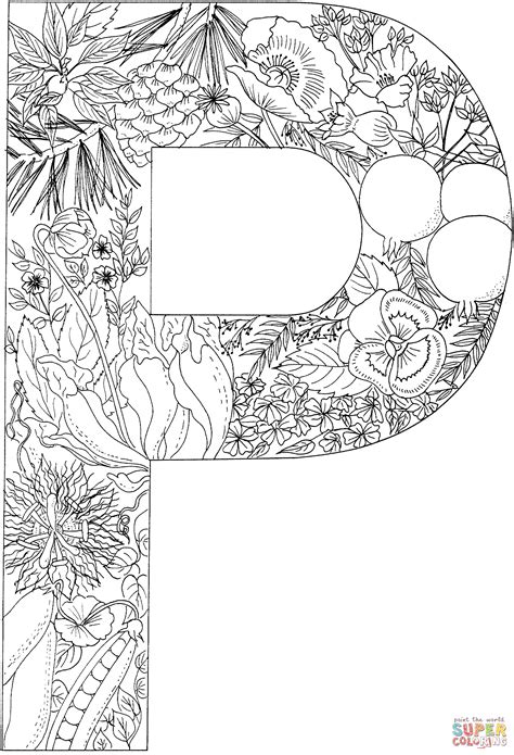 Printable Letter P Coloring Pages