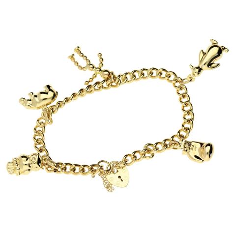 9ct Gold Charm Bracelet - 21.3g| Miltons Diamonds