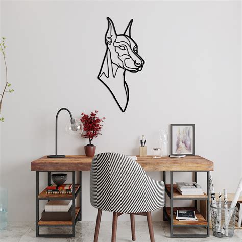 Doberman Wall Art Wooden Doberman Wall Art Gift for Her Dog - Etsy