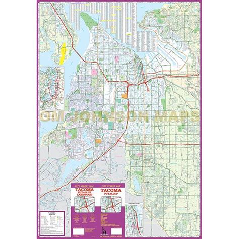 Tacoma / Puyallup / Lakewood, Washington Street Map - GM Johnson Maps