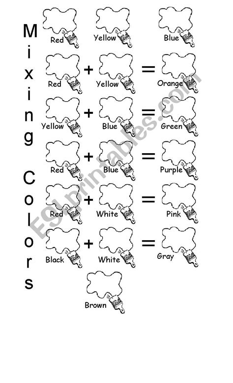 Mixing Colors - ESL worksheet by teachernara