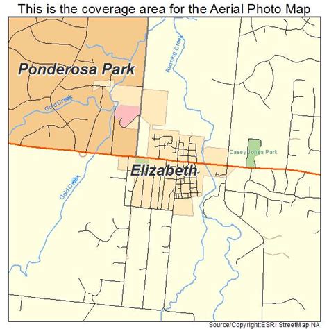 Aerial Photography Map of Elizabeth, CO Colorado