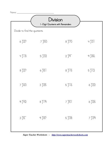 ️Short Division With Remainders Worksheets Free Download| Goodimg.co