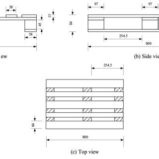 Detailed drawing of the wood pallets used in the intermediate scale... | Download Scientific Diagram