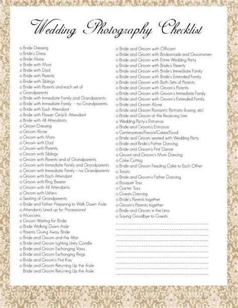 36 best images about Wedding Photography Tips & Checklist on Pinterest | Church weddings, Price ...