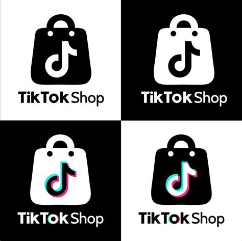 four different logos for tiktok shop
