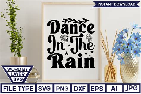 Dance in the Rain SVG Cut File Graphic by NzGraphic · Creative Fabrica