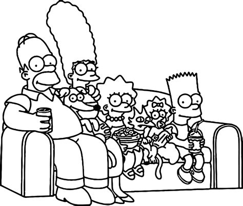 awesome Simpsons Couch Coloring Page | Dibujos de los simpson, Dibujos ...