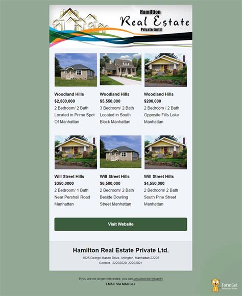 [Feature Packed] 10 Free Real Estate Email Templates | MailGet