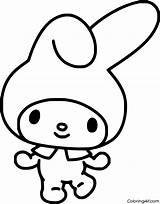 My Melody Coloring Pages sketch template