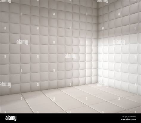 white mental hospital padded room empty with copy space Stock Photo - Alamy