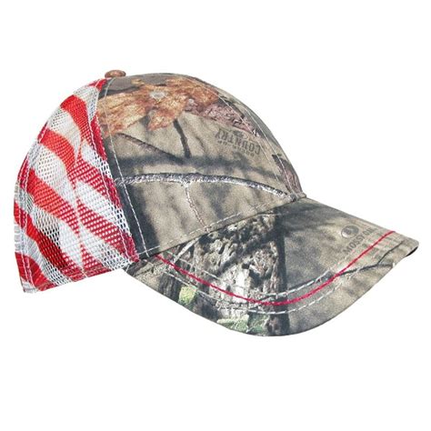 Camo Baseball Cap With Mesh American Flag Back - Multi - C417YCA0WDL