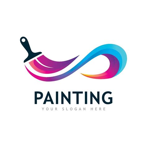 Paint logo full color luxury design style. Creative Brush concept 7224120 Vector Art at Vecteezy