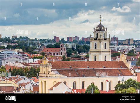 Vilnius old town cityscape, Lithuania Stock Photo - Alamy