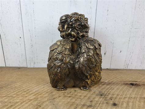 Vintage Sitting Cherub Baby Statue Brushed Bronze Plastic - Etsy Canada