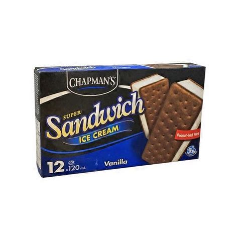 Chapman's Vanilla Super Ice Cream Sandwich (120 ml) - Instacart