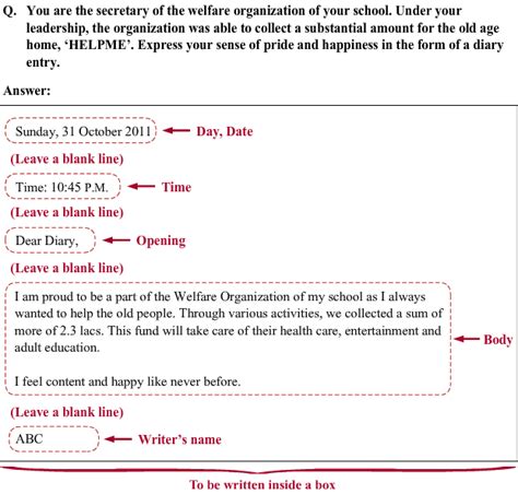 Q )Write the format of Diary Entry Also give example - English - Diary Entry - 11128035 ...