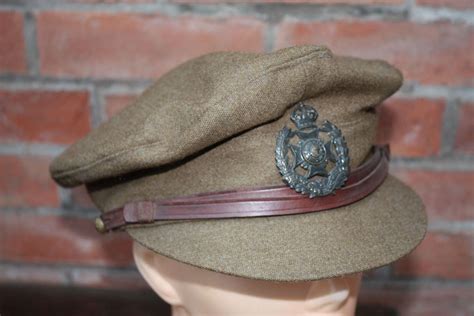 WW1 LEEDS RIFLES BRITISH OFFICERS FLOPPY STYLE KHAKI TRENCH CAP