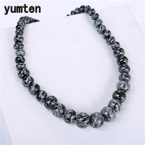 Yumten Alabaster Short Necklace Men Statement Kettingen Women Fashion Gemstones Natural Jewelry ...