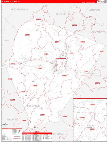 Albemarle County, VA Map Book - Red Line