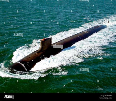 The seawolf class submarine jimmy carter underway during sea trials ...