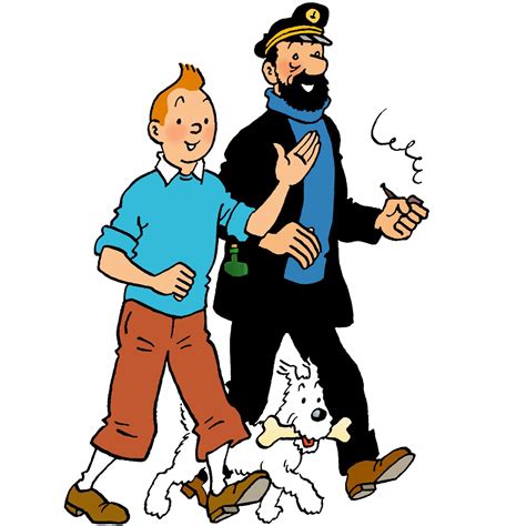 1960 ☀ « Avec les amitiés de Tintin et Milou, du capitaine Haddock et de Hergé. » Dessin ...