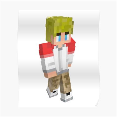 "tommyinnit minecraft skin " Poster by Digiartz | Redbubble